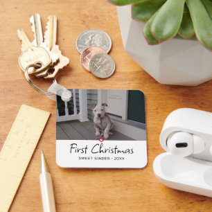 Chaveiro Primeira Foto de Natal dos Puppies