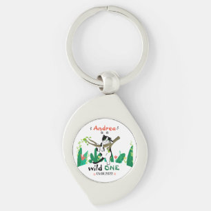 Chaveiro Primeiro aniversario de Gato Selvagem de Safari Sa
