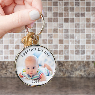 Chaveiro Primeiro Dia dos Pais Ano Personalizado Pai e Bebê