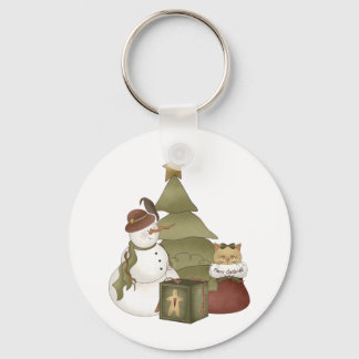 Chaveiro Primeiro Snowel ・ Snowman & Cat