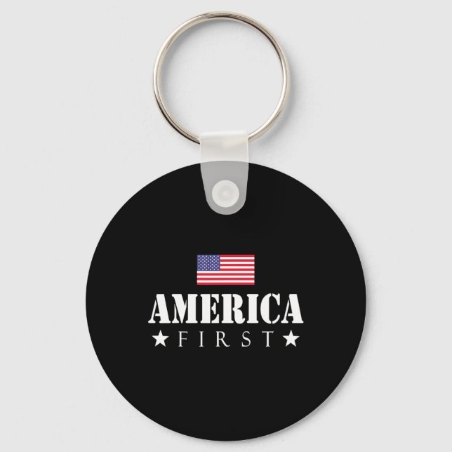 Chaveiro Primeiro Trump 2024 América Primeiro (Frente)