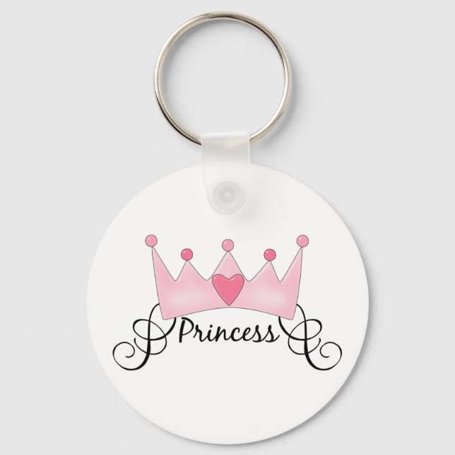Chaveiro Princesa com Coroa - Personalizável (Frente)
