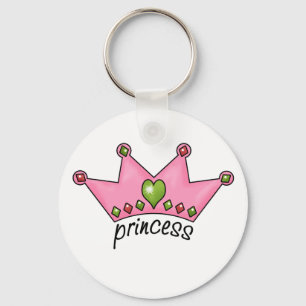 Chaveiro Princesa cor-de-rosa da tiara