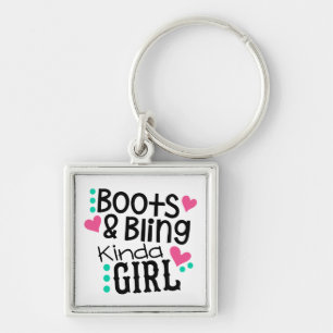 Chaveiro Princesa Cowgirl Bling Country Western Horse Lover