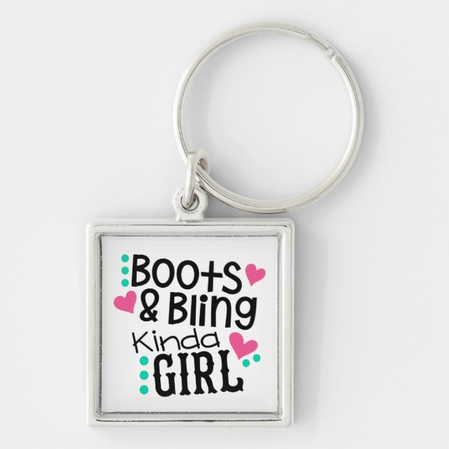 Chaveiro Princesa Cowgirl Bling Country Western Horse Lover (Frente)