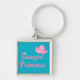 Chaveiro Princesa De Cowgirl Ocidental Com Chapéu Rosa