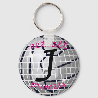 Chaveiro Princesa de Netball de Impressão de Bola Disco Per
