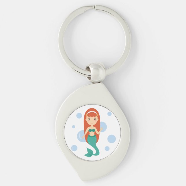 Chaveiro Princesa de sereia de cartoons (Frente)