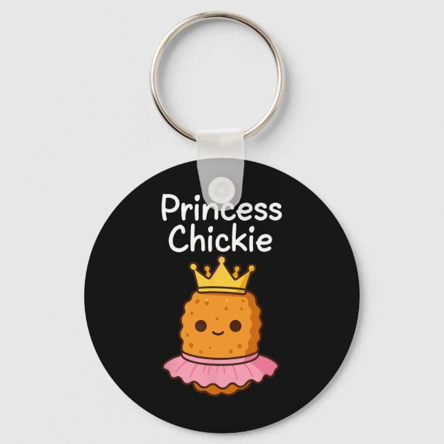Chaveiro Princesa Frango Nugget Linda Franguinha Meme Kawai (Frente)
