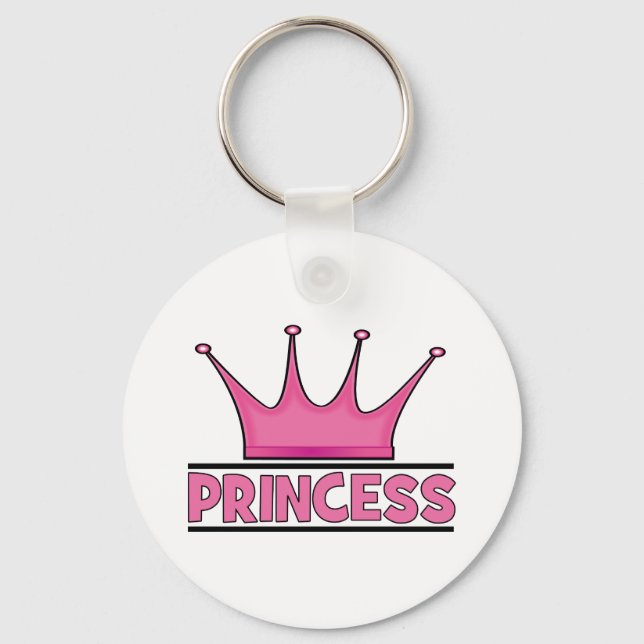 Chaveiro Princesa rosa personalizada (Frente)