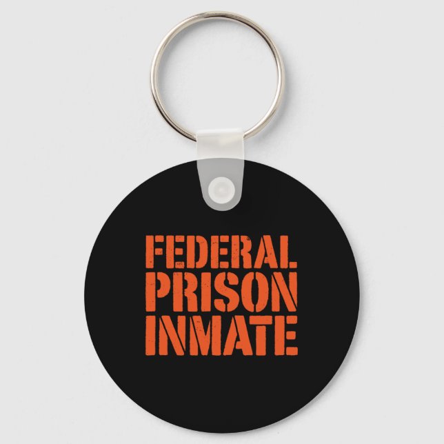 Chaveiro Prisão Penitenciária Federal Preso Uniforme Número (Frente)
