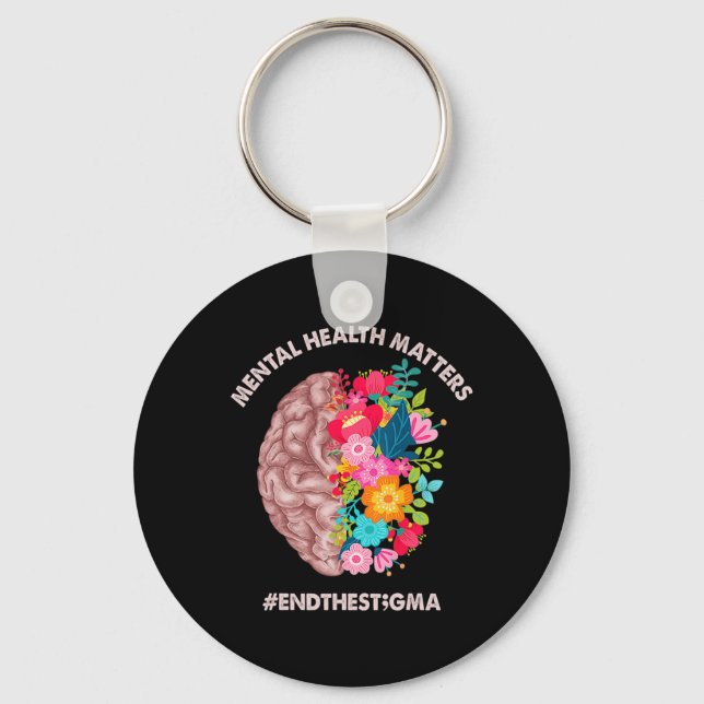Chaveiro Problemas de saúde Consciência Mês Fim do Estigma (Frente)