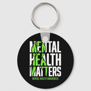 Chaveiro Problemas de saúde Green Ribon Mental Health Aware