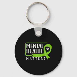 Chaveiro Problemas de Saúde Mental Fita Verde Saúde Mental