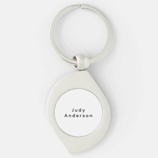 Chaveiro Professional Plain Modern Elegant Your Name (Frente)