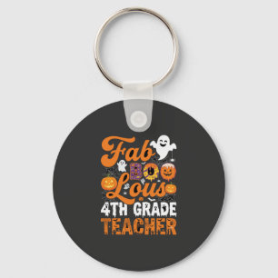 Chaveiro Professor de 4ª série Fab-BOO-Loso de Halloween