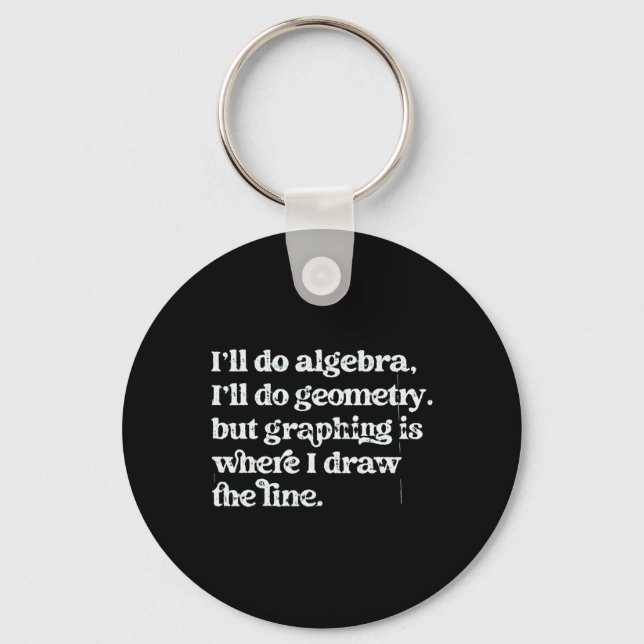 Chaveiro Professor de Álgebra Camisa engraçada de professor (Frente)