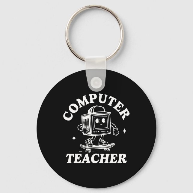 Chaveiro Professor de Computação Skate de Computador Ciênci (Frente)