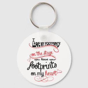 Chaveiro Professor de dança - Pegadas no coração