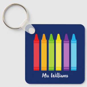 Chaveiro Professor de Ensino Médio Cute Crayon Personaliza