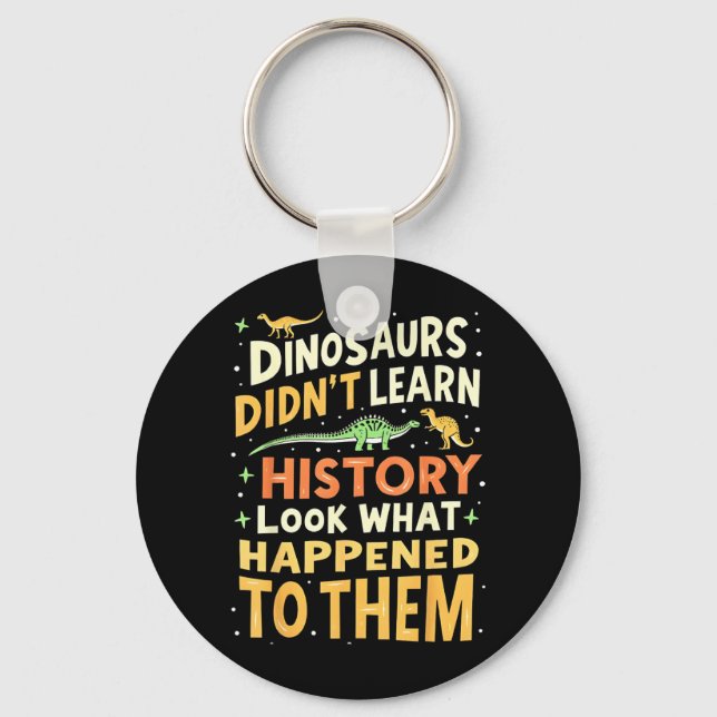 Chaveiro Professor de Estudos Sociais de Dinossauro Engraça (Frente)