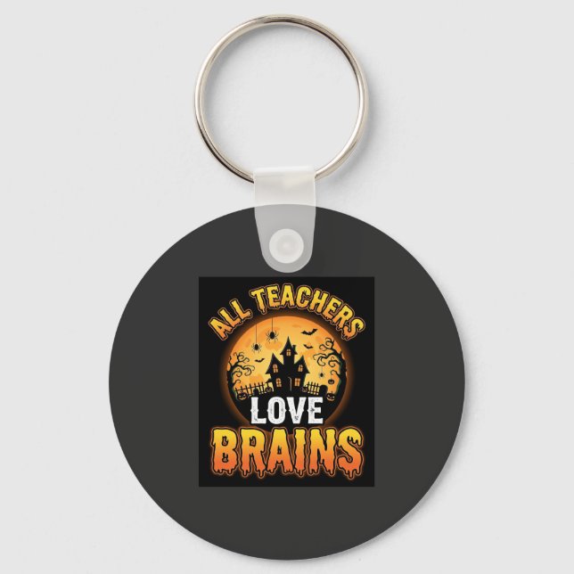 Chaveiro Professor de Halloween Cérebros de Zumbi Terror Lu (Frente)