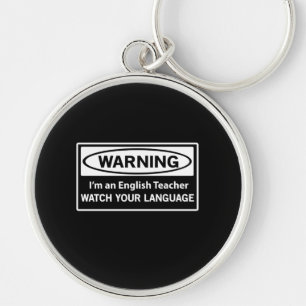 Chaveiro Professor de inglês de advertência