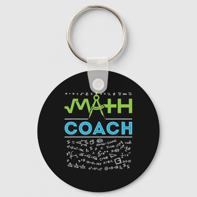 Chaveiro Professor de Matemática Coach Agradecimento Volta  (Frente)