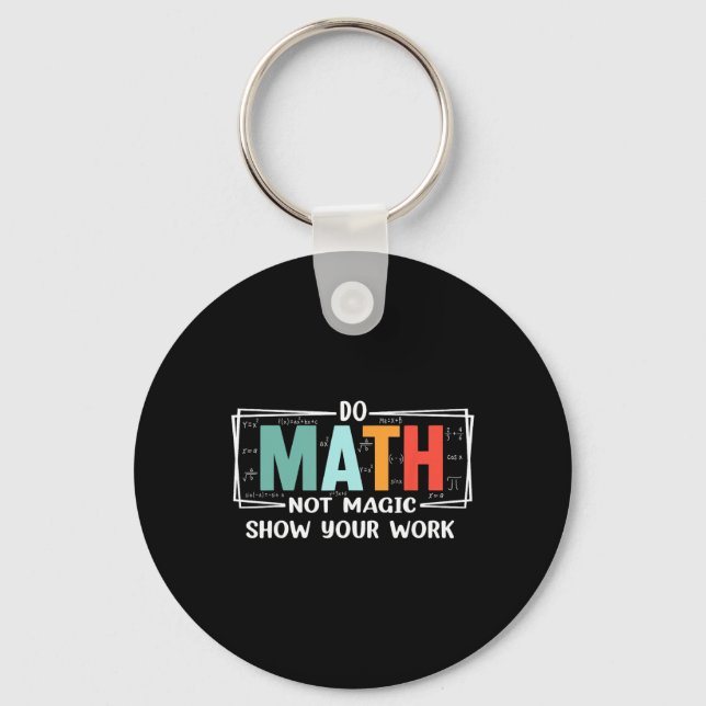 Chaveiro Professor de Matemática Engraçado Faz Matemática N (Frente)
