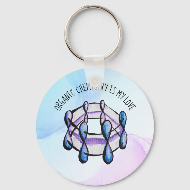 Chaveiro Professor de Moléculas de Química Orgânica e Amor (Frente)