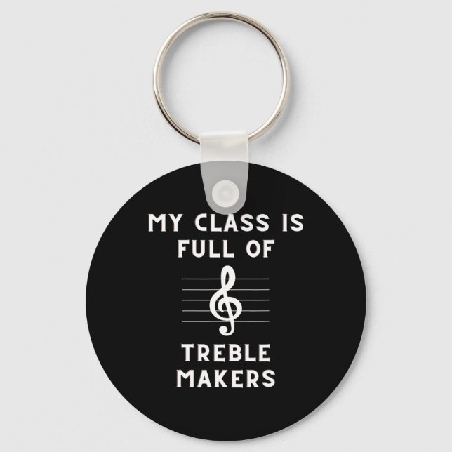 Chaveiro Professor de Música Engraçado Nota Musical Clé de  (Frente)