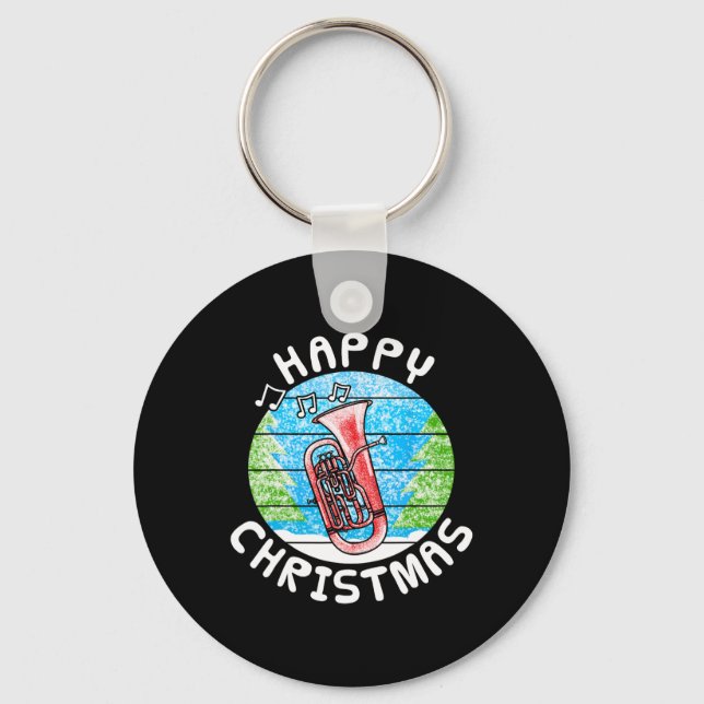 Chaveiro Professor De Música Musical Euphonium Christmas Br (Frente)