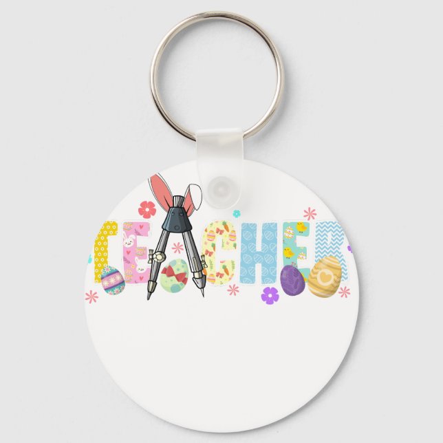 Chaveiro professor de páscoa, retrô, vintage (Frente)