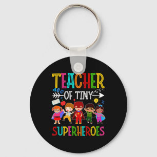 Chaveiro Professor de Pré-Escola de Pequenos Super-Heróis C