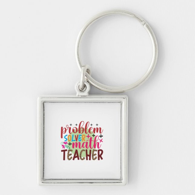 Chaveiro Professor de presentes | Professora de Matemática  (Frente)
