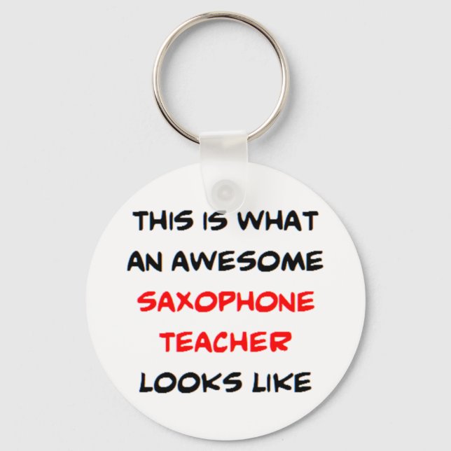 Chaveiro professor de saxofone, incrível (Frente)
