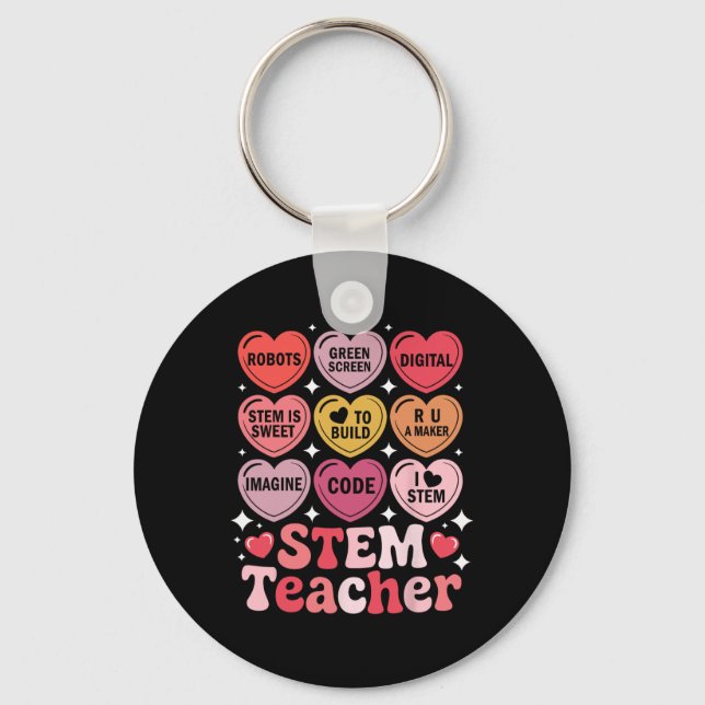 Chaveiro Professor de Stem Dia dos Namorados Ciência Tecnol (Frente)