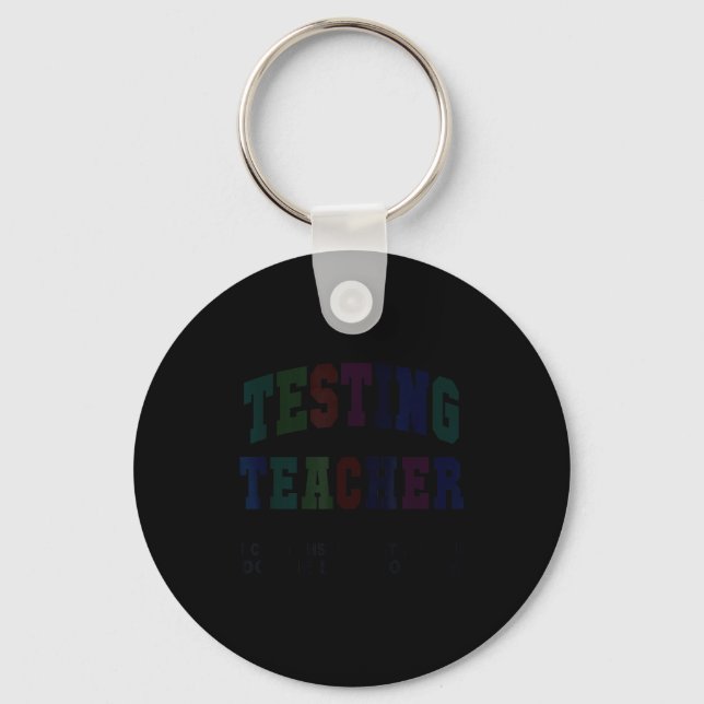 Chaveiro Professor de teste engraçado dia de teste bruh mat (Frente)
