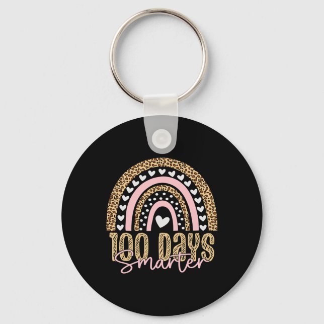 Chaveiro Professor Do Dia 100 Dias Rainbow Leopard Boh (Frente)