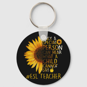 Chaveiro Professor Especial de Sunflower ESL Pode Ouvir