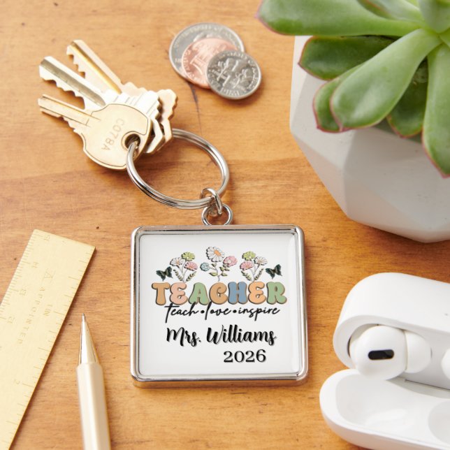 Chaveiro Professor Personalizado Estilo Retrô (Mesa)