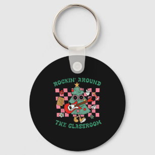 Chaveiro Professor Retro Groovy de Natal Rockin 'Around The