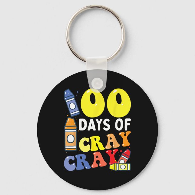 Chaveiro Professora 100 Dias Cray Cray Cray 100º Dia de Men (Frente)