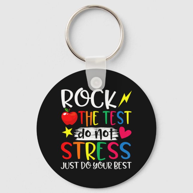 Chaveiro Professora do Dia de Prova de Rock (Frente)