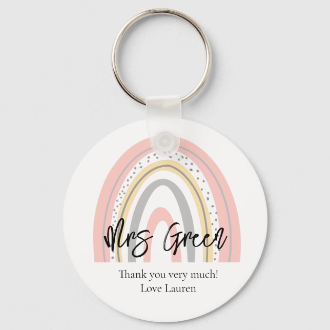 Chaveiro professora escola arco-íris (Frente)