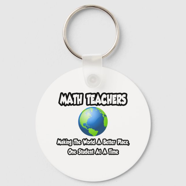 Chaveiro Professores de matemática... Fazer o mundo um luga (Frente)