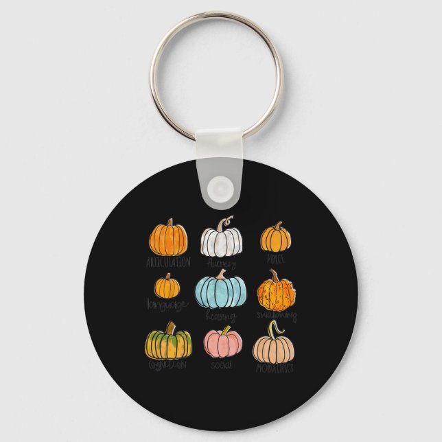 Chaveiro Professores Pumpkin Sped Teachers SLP Neurodive (Frente)