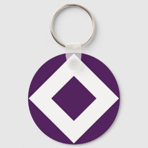 Chaveiro Profundamente - diamante roxo, beira branca