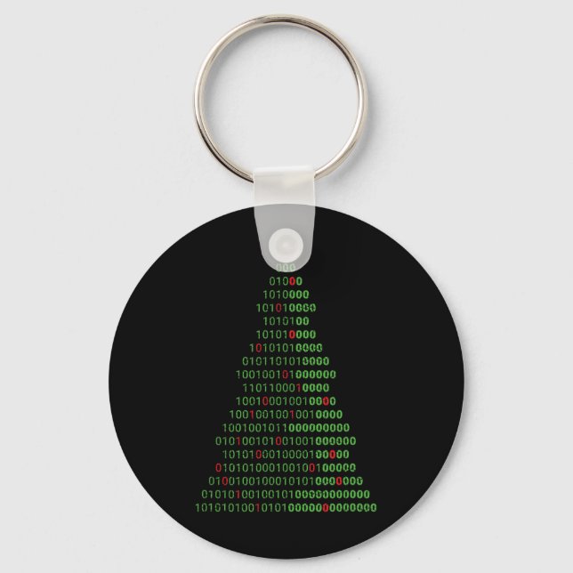 Chaveiro Programas De Computadores De Árvore De Natal Binár (Frente)
