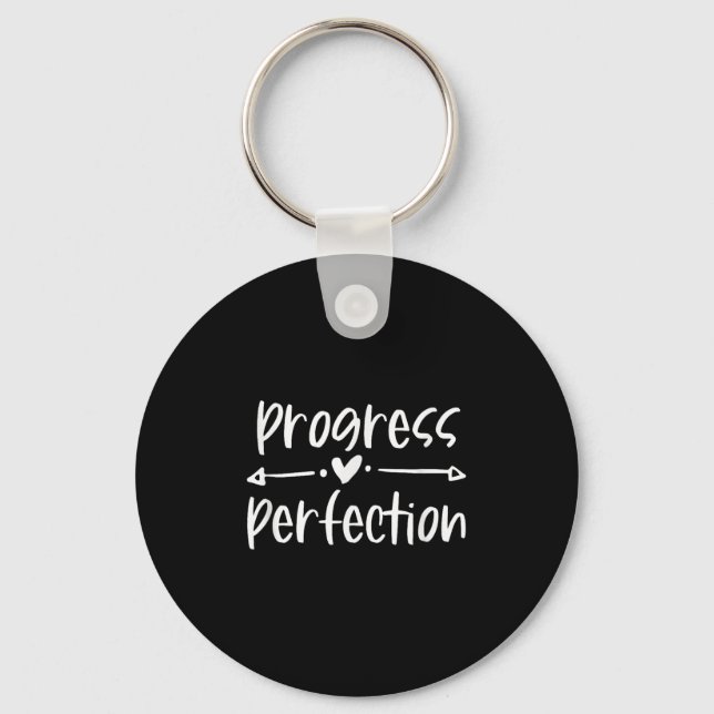 Chaveiro Progress Over Perfection Motivational  (Frente)